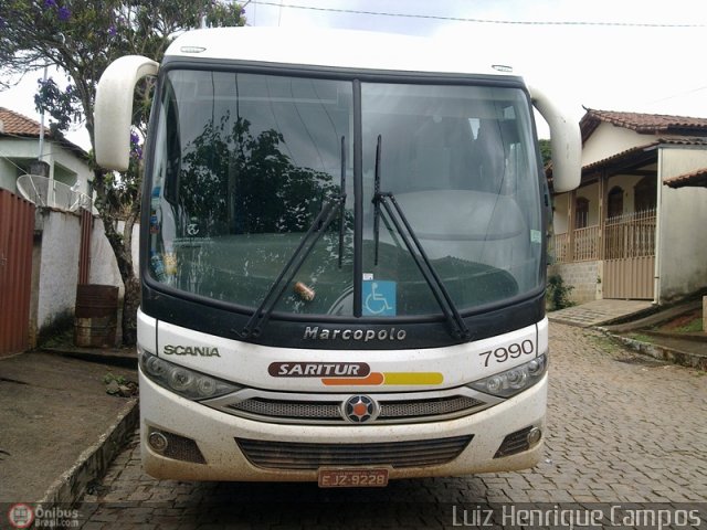 Saritur - Santa Rita Transporte Urbano e Rodoviário 7990 na cidade de Piedade dos Gerais, Minas Gerais, Brasil, por Luiz Henrique Campos. Número da foto: #337649.