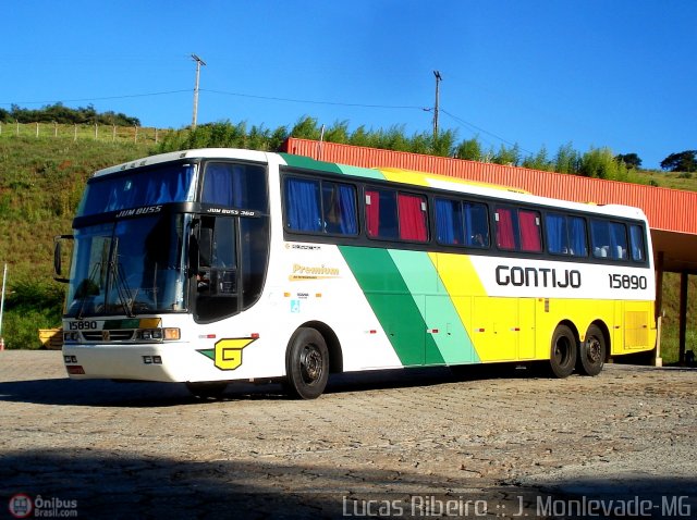 Empresa Gontijo de Transportes 15890 na cidade de João Monlevade, Minas Gerais, Brasil, por Lucas  Ribeiro. ID da foto: 337053.