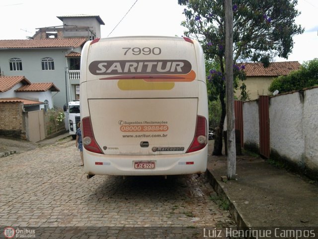 Saritur - Santa Rita Transporte Urbano e Rodoviário 7990 na cidade de Piedade dos Gerais, Minas Gerais, Brasil, por Luiz Henrique Campos. Número da foto: #337648.