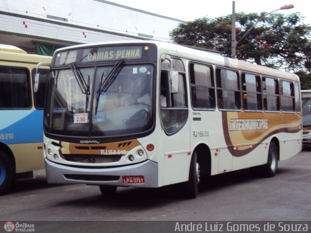 Viação Intermunicipal RJ 158.015 na cidade de Duque de Caxias, Rio de Janeiro, Brasil, por André Luiz Gomes de Souza. ID da foto: 338542.