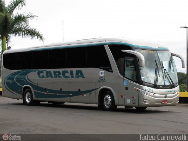 Viação Garcia 7256 na cidade de Londrina, Paraná, Brasil, por Tadeu Carnevalli. ID da foto: 338630.