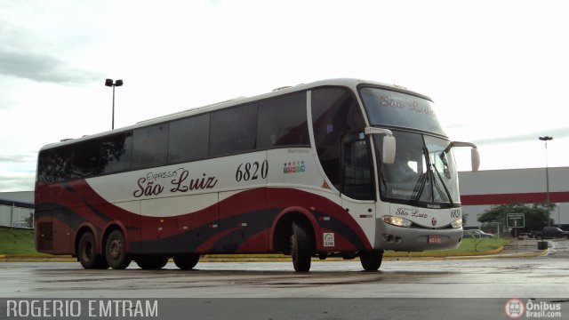 Expresso São Luiz 6820 na cidade de Goiânia, Goiás, Brasil, por Roger Emtram & Lara Busologa. Número da foto: #338165.