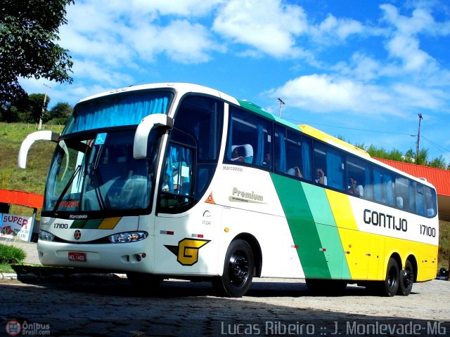 Empresa Gontijo de Transportes 17100 na cidade de João Monlevade, Minas Gerais, Brasil, por Lucas  Ribeiro. Número da foto: #338970.