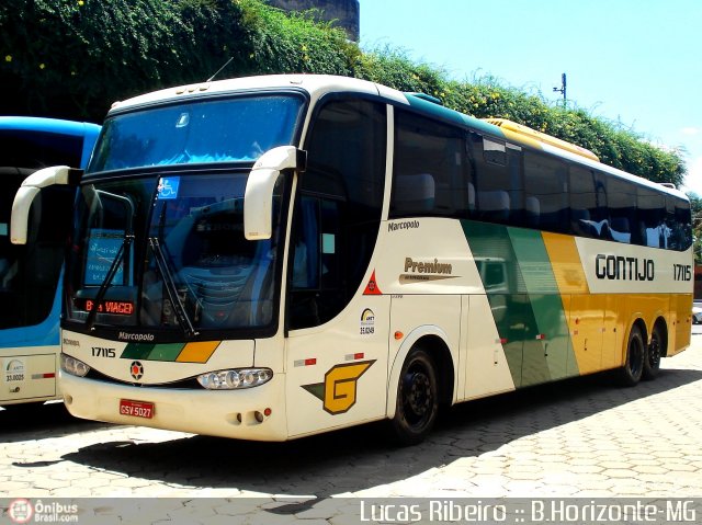 Empresa Gontijo de Transportes 17115 na cidade de Belo Horizonte, Minas Gerais, Brasil, por Lucas  Ribeiro. Número da foto: #338981.
