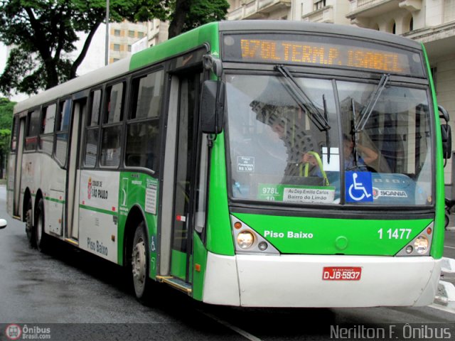 Viação Santa Brígida 1 1477 na cidade de São Paulo, São Paulo, Brasil, por Nerilton F.  ônibus. ID da foto: 341764.