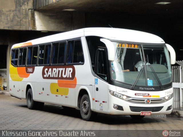 Saritur - Santa Rita Transporte Urbano e Rodoviário 7990 na cidade de Belo Horizonte, Minas Gerais, Brasil, por Gabriel Valladares. Número da foto: #340953.