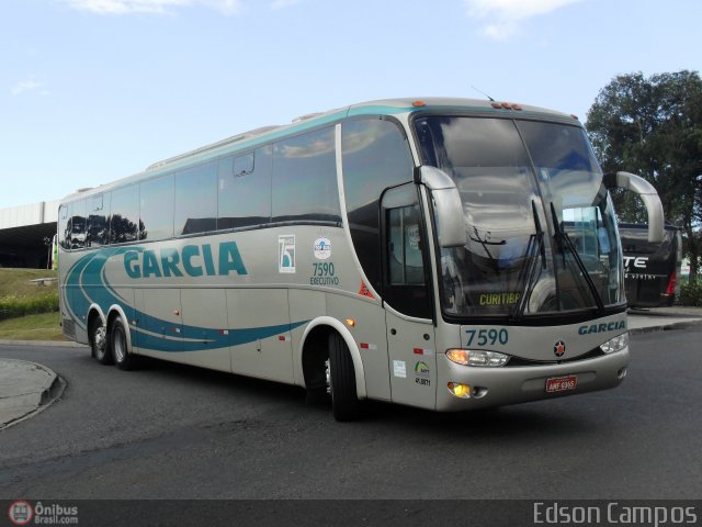 Viação Garcia 7590 na cidade de Ponta Grossa, Paraná, Brasil, por Edson Campos. ID da foto: 376122.