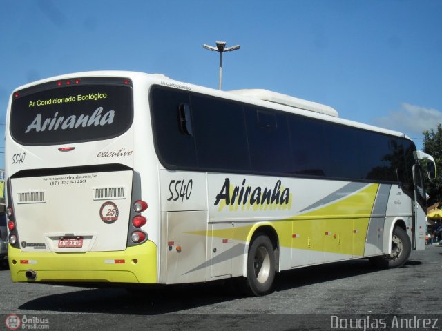 Viação Ariranha 5540 na cidade de Trindade, Goiás, Brasil, por Douglas Andrez. ID da foto: 377008.