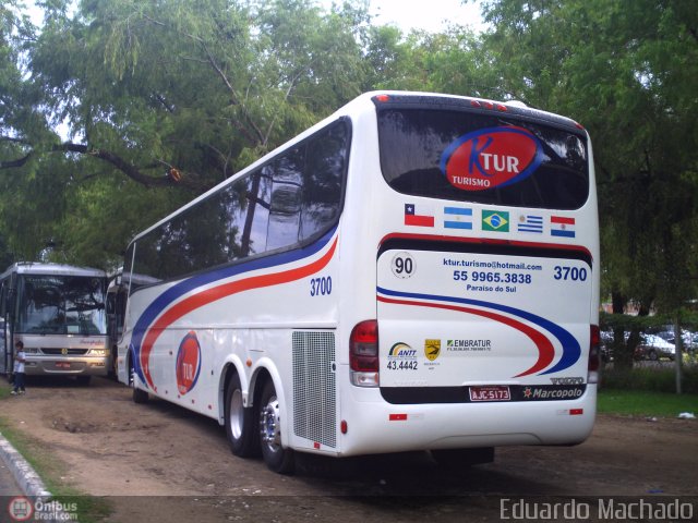 KTur Turismo 3700 na cidade de Porto Alegre, Rio Grande do Sul, Brasil, por Eduardo Machado. Número da foto: #377527.
