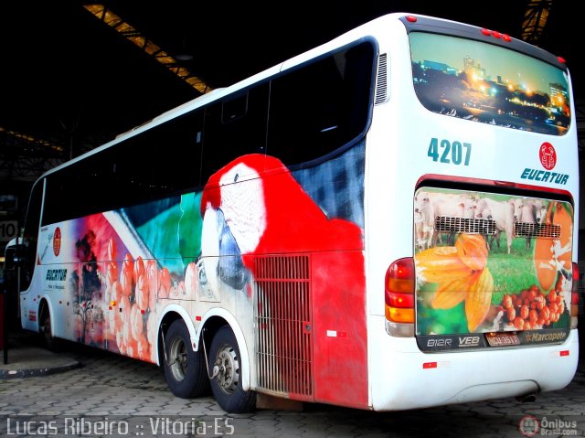 Eucatur - Empresa União Cascavel de Transportes e Turismo 4207 na cidade de Vitória, Espírito Santo, Brasil, por Lucas  Ribeiro. ID da foto: 379399.