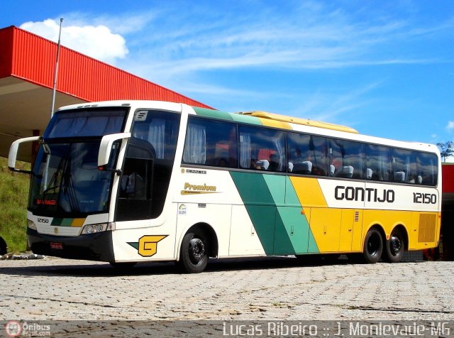 Empresa Gontijo de Transportes 12150 na cidade de João Monlevade, Minas Gerais, Brasil, por Lucas  Ribeiro. Número da foto: #380049.