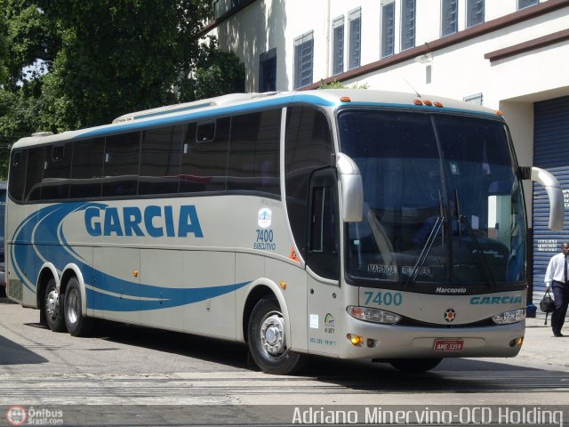 Viação Garcia 7400 na cidade de Rio de Janeiro, Rio de Janeiro, Brasil, por Adriano Minervino. Número da foto: #385213.