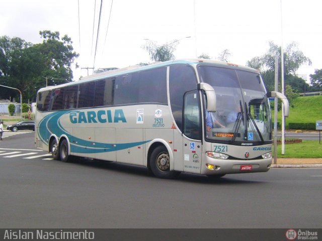 Viação Garcia 7521 na cidade de São José do Rio Preto, São Paulo, Brasil, por Aislan Nascimento. ID da foto: 384793.