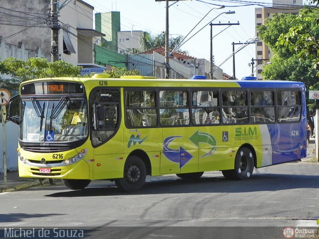 Empresa Circular de Marília 6216 na cidade de Marília, São Paulo, Brasil, por Cosme Busmaníaco. Número da foto: #385940.