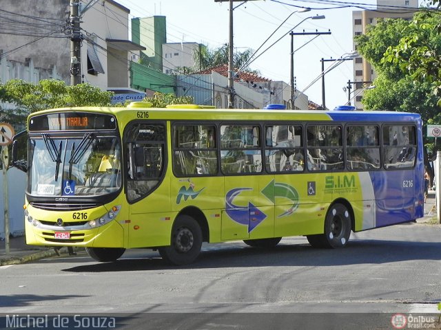 Empresa Circular de Marília 6216 na cidade de Marília, São Paulo, Brasil, por Cosme Busmaníaco. ID da foto: 385940.