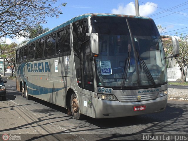 Viação Garcia 6948 na cidade de Ponta Grossa, Paraná, Brasil, por Edson Campos. ID da foto: 366879.