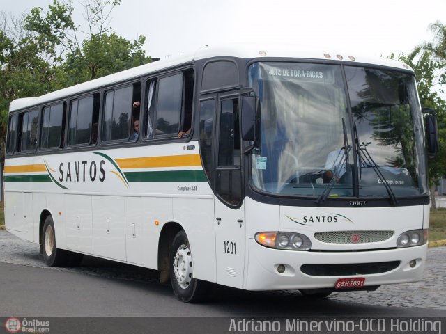 Viação Santos 1201 na cidade de Juiz de Fora, Minas Gerais, Brasil, por Adriano Minervino. Número da foto: #366963.