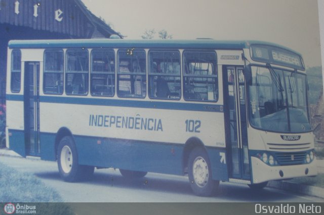 Independência Transporte Coletivo 102 na cidade de Embu-Guaçu, São Paulo, Brasil, por Osvaldo Neto. ID da foto: 366940.