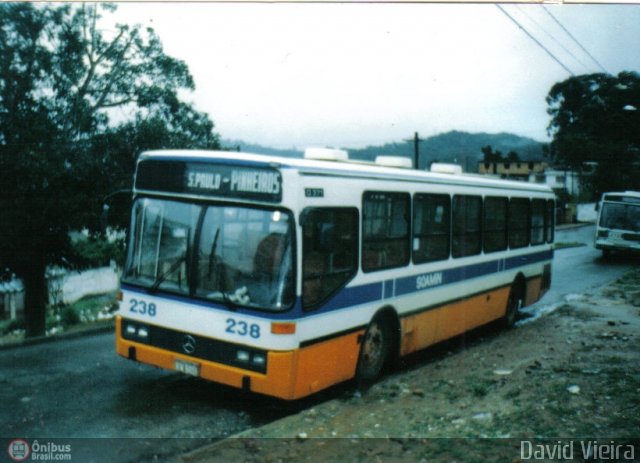 Auto Ônibus Soamin 238 na cidade de Itapecerica da Serra, São Paulo, Brasil, por David Vieira. Número da foto: #388712.