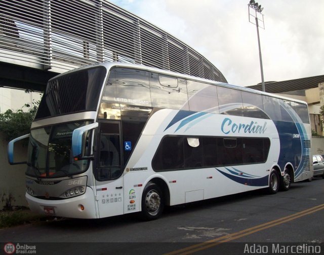 Viação Cordial Transportes e Turismo 3611 na cidade de Belo Horizonte, Minas Gerais, Brasil, por Adão Raimundo Marcelino. Número da foto: #389067.