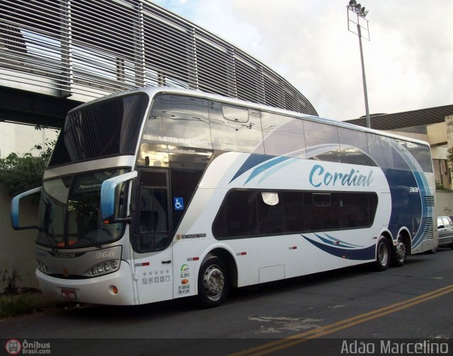 Viação Cordial Transportes e Turismo 3611 na cidade de Belo Horizonte, Minas Gerais, Brasil, por Adão Raimundo Marcelino. ID da foto: 389067.