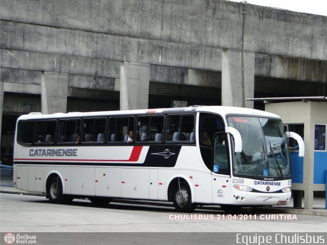 Auto Viação Catarinense 2309 na cidade de Curitiba, Paraná, Brasil, por Paulo Roberto Chulis. Número da foto: #388772.