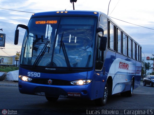 Viação Águia Branca 9590 na cidade de Vitória, Espírito Santo, Brasil, por Lucas Ribeiro. Número da foto: #391847.