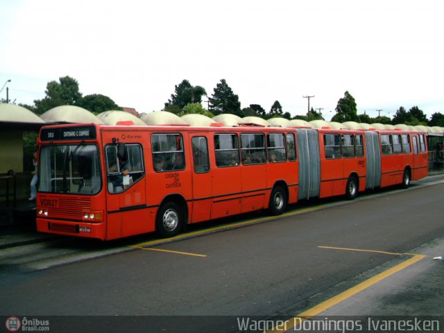 Auto Viação Curitiba VD027 na cidade de Curitiba, Paraná, Brasil, por Wagner Domingos Ivanesken. ID da foto: 397828.