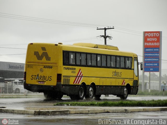 Viação Itapemirim 40059 na cidade de Vitória da Conquista, Bahia, Brasil, por Drill Silva. ID da foto: 397308.