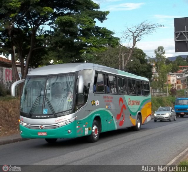 Expressa Turismo 55450 na cidade de Belo Horizonte, Minas Gerais, Brasil, por Adão Raimundo Marcelino. ID da foto: 398141.