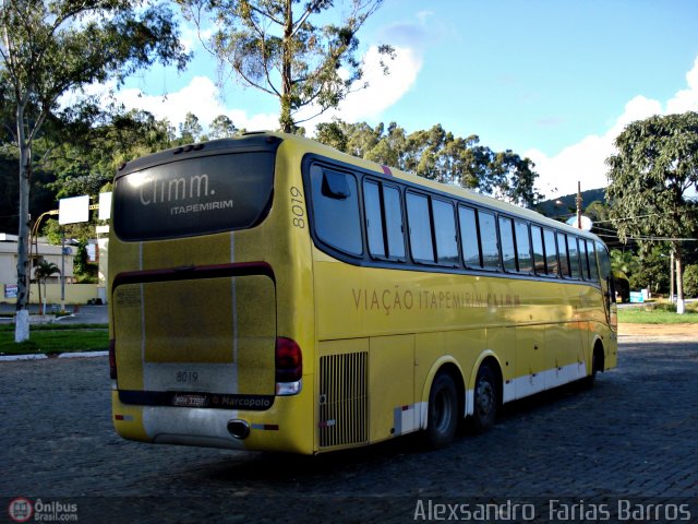 Viação Itapemirim 8019 na cidade de Manhuaçu, Minas Gerais, Brasil, por Alexsandro  Farias Barros. ID da foto: 398662.