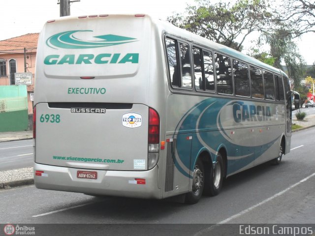 Viação Garcia 6938 na cidade de Ponta Grossa, Paraná, Brasil, por Edson Campos. ID da foto: 367428.