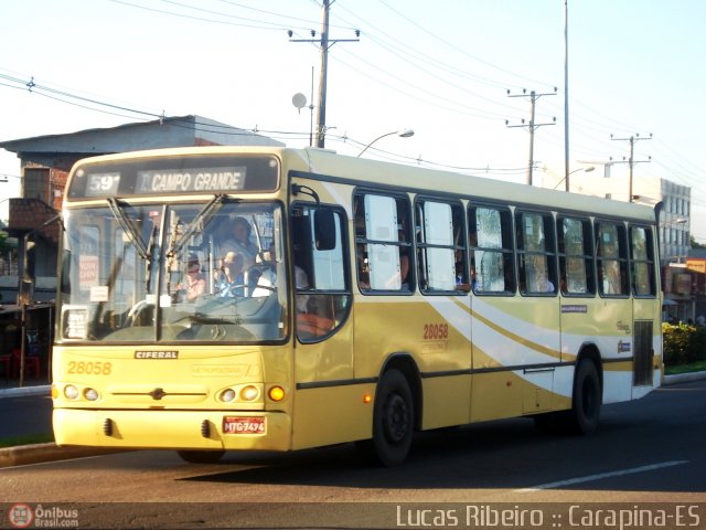 Metropolitana Transportes e Serviços 28058 na cidade de Serra, Espírito Santo, Brasil, por Lucas  Ribeiro. ID da foto: 367411.