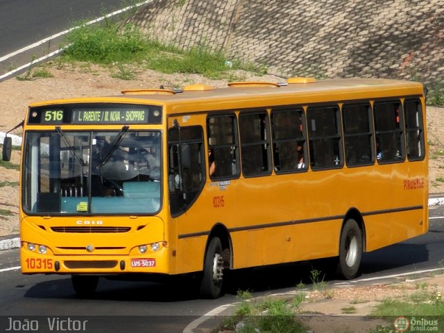 Viação Piauiense 10315 na cidade de Teresina, Piauí, Brasil, por João Victor. Número da foto: #399627.