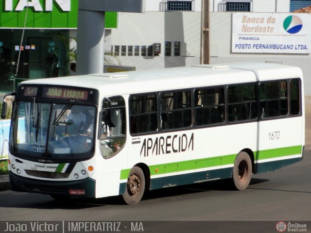 Viação Nossa Senhora Aparecida 1670 na cidade de Imperatriz, Maranhão, Brasil, por João Victor. Número da foto: #399773.