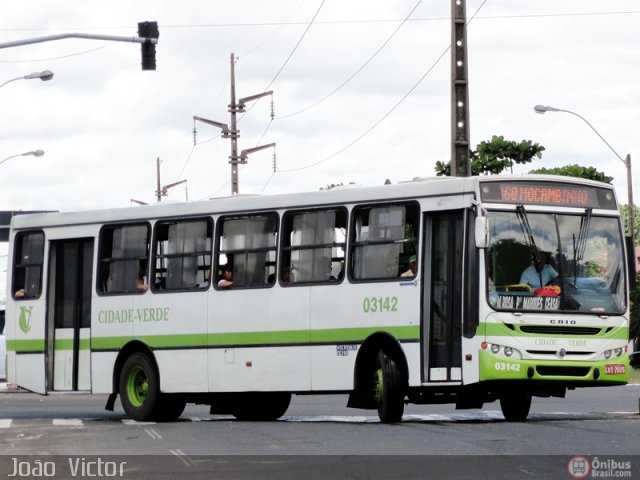 Transporte Coletivo Cidade Verde 03142 na cidade de Teresina, Piauí, Brasil, por João Victor. ID da foto: 399758.