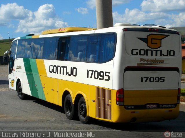 Empresa Gontijo de Transportes 17095 na cidade de João Monlevade, Minas Gerais, Brasil, por Lucas  Ribeiro. Número da foto: #400013.