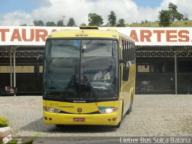 Viação Itapemirim 8113 na cidade de Ponto dos Volantes, Minas Gerais, Brasil, por Cleber Bus. ID da foto: 370887.