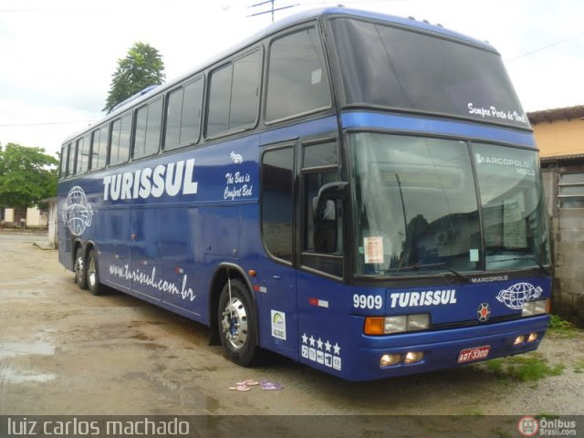 Turissul Catarinense Turismo 9909 na cidade de Palhoça, Santa Catarina, Brasil, por Luiz Carlos Machado. Número da foto: #370947.