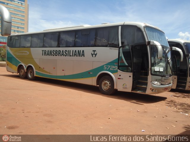 Transbrasiliana Transportes e Turismo 5729 na cidade de Palmas, Tocantins, Brasil, por Lucas Ferreira dos Santos Gomes. Número da foto: #370860.
