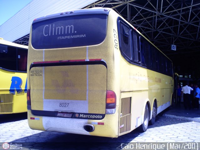 Viação Itapemirim 8027 na cidade de Campina Grande, Paraíba, Brasil, por Caio Henrique. ID da foto: 371230.