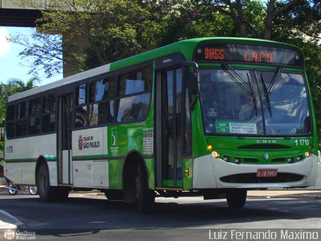 Viação Santa Brígida 1 1710 na cidade de São Paulo, São Paulo, Brasil, por Luiz Fernando Maximo. ID da foto: 372426.