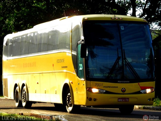 Viação Itapemirim 7001 na cidade de Vitória, Espírito Santo, Brasil, por Lucas  Ribeiro. ID da foto: 372421.