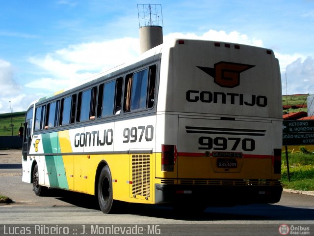 Empresa Gontijo de Transportes 9970 na cidade de João Monlevade, Minas Gerais, Brasil, por Lucas  Ribeiro. ID da foto: 372483.