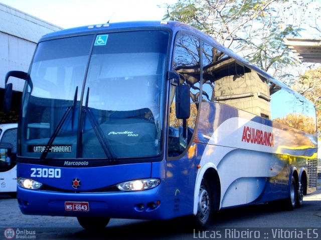 Viação Águia Branca 23090 na cidade de Vitória, Espírito Santo, Brasil, por Lucas  Ribeiro. ID da foto: 373086.