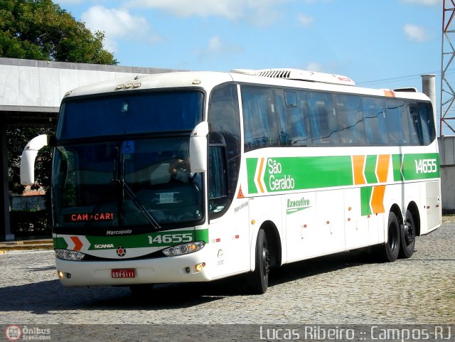 Cia. São Geraldo de Viação 14655 na cidade de Campos dos Goytacazes, Rio de Janeiro, Brasil, por Lucas  Ribeiro. ID da foto: 414539.