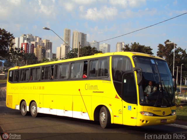 Viação Itapemirim 8103 na cidade de Ribeirão Preto, São Paulo, Brasil, por Fernando Reis. ID da foto: 419458.