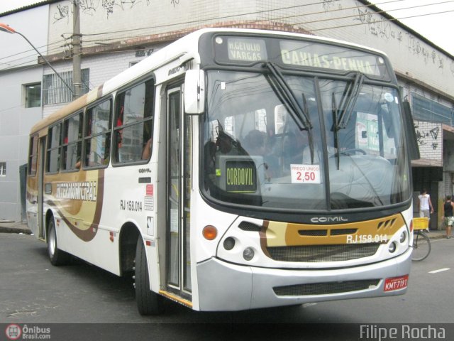 Viação Intermunicipal RJ 158.014 na cidade de Rio de Janeiro, Rio de Janeiro, Brasil, por Filipe Rocha. Número da foto: #402443.
