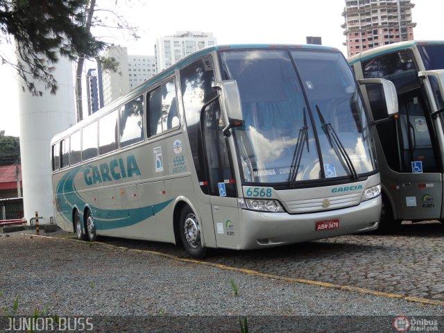 Viação Garcia 6568 na cidade de Curitiba, Paraná, Brasil, por JUNIOR JUNIOR. ID da foto: 402483.