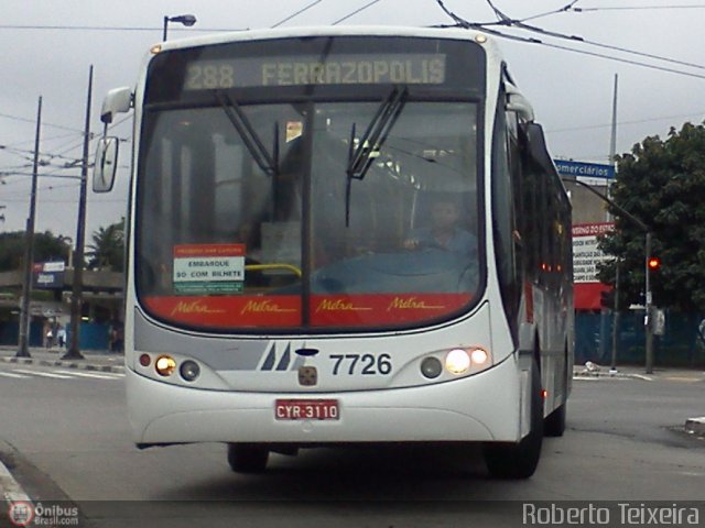 Metra - Sistema Metropolitano de Transporte 7726 na cidade de São Paulo, São Paulo, Brasil, por Roberto Teixeira. ID da foto: 423514.